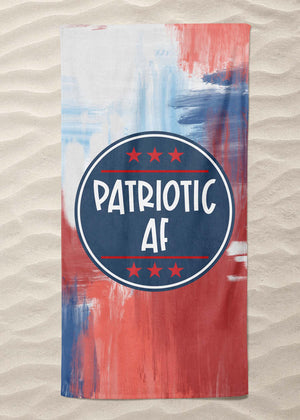 Patriotic AF Beach Towel (BTOWEL1052)