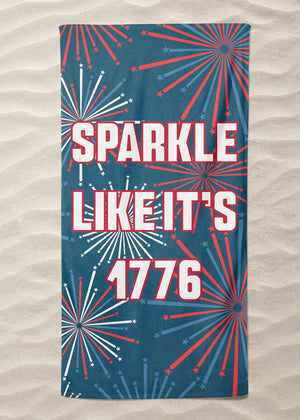Sparkle Like it's 1776 Beach Towel (BTOWEL1053)