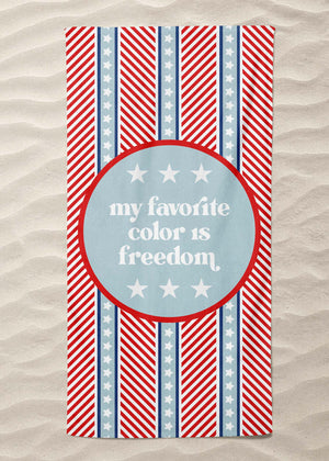 My Favorite Color is Freedom Beach Towel (BTOWEL1055)