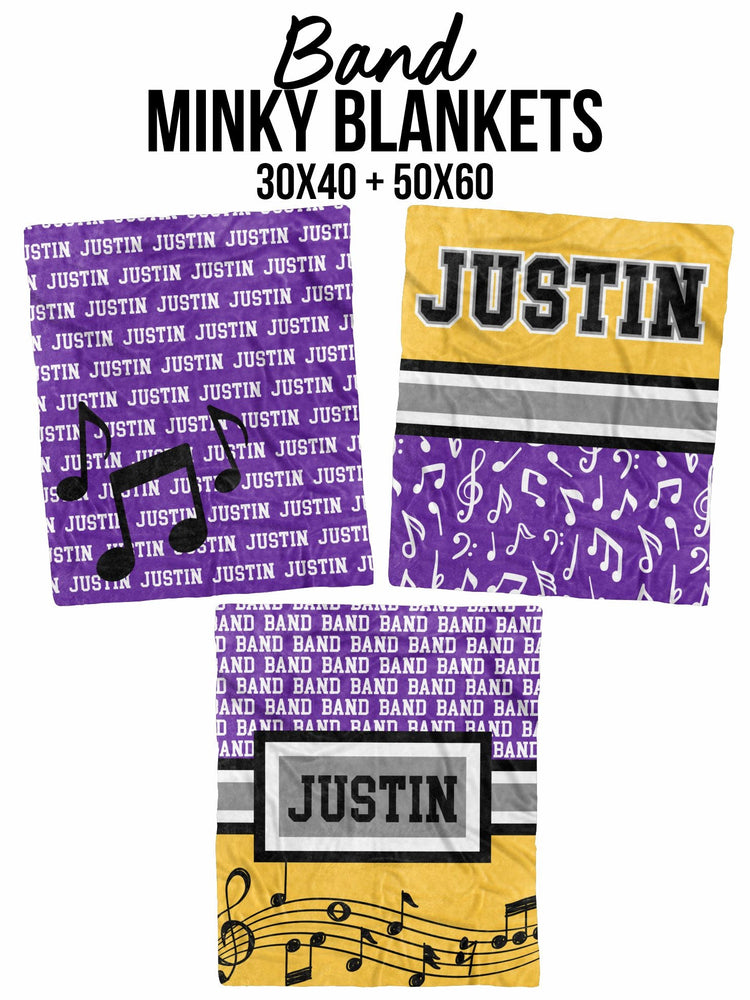 Band Split Minky Blanket (MINKY1222)