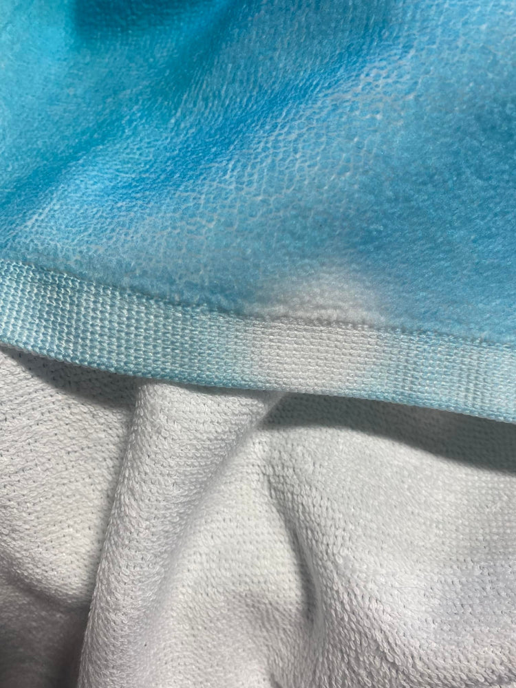Blue Outer Space Name Repeat Custom Beach Towel (BTOWEL1026)