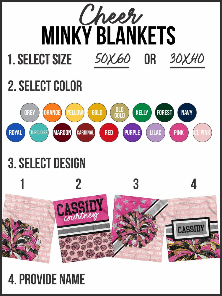 
            
                Load image into Gallery viewer, Cheer Action Minky Blanket (MINKY1194)
            
        