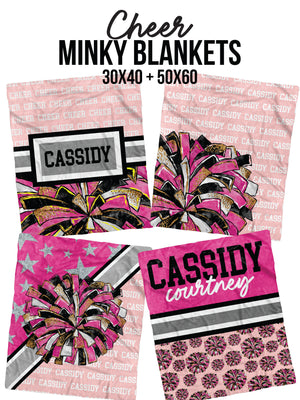 Cheer Name Repeat Minky Blanket (MINKY1192)