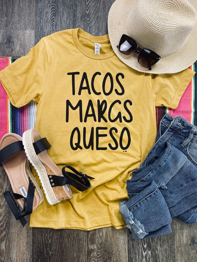 Tacos Margs Queso Fiesta Tee (FIESTA2002-MUSTARD)