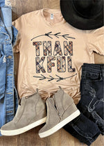 Plaid Thankful Tee Shirt (FALL1013-SUB-TEE)