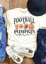 Football and Pumpkin Spice Tee Shirt (FALL1021-DTG-TEE)