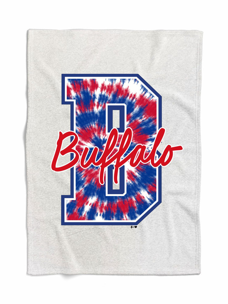 Tie Dye Buffalo Sweatshirt Blanket (BLANKET-BB1004)