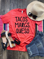 Tacos Margs Queso Fiesta Tee (FIESTA2002-RED)