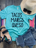 Tacos Margs Queso Fiesta Tee (FIESTA2002-SEAGREEN)