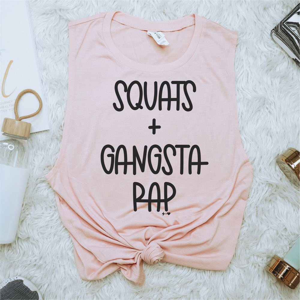 Squats and Gansta Wrap Muscle Tank (FITNESS1013)