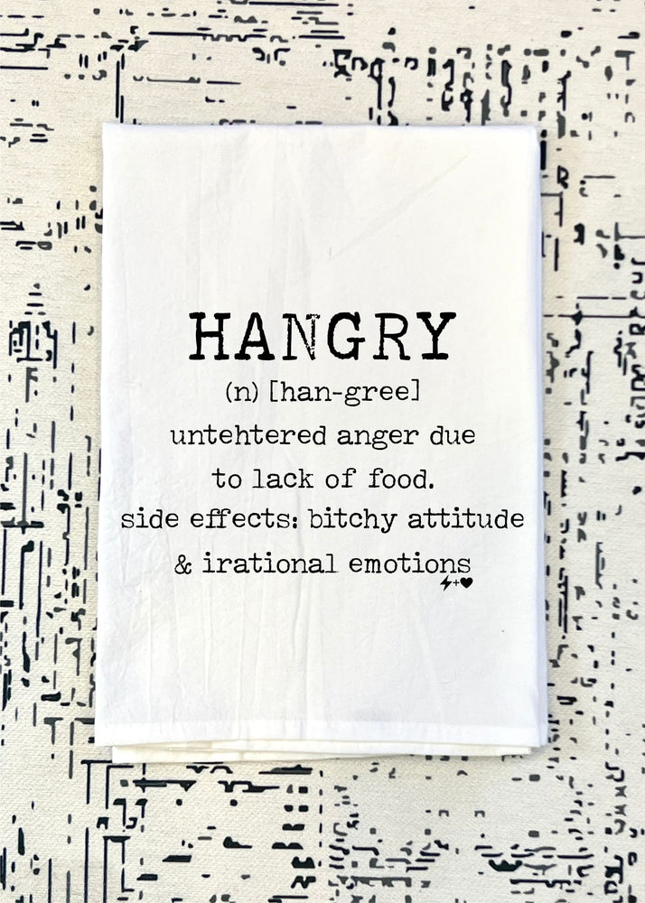 
            
                Load image into Gallery viewer, Hangry Definition Flour Sack Tea Towel (FSTT1028)
            
        