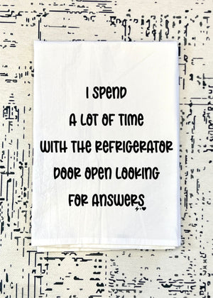 I spend a lot of time in front of the Fridge Flour Sack Tea Towel (FSTT1044)