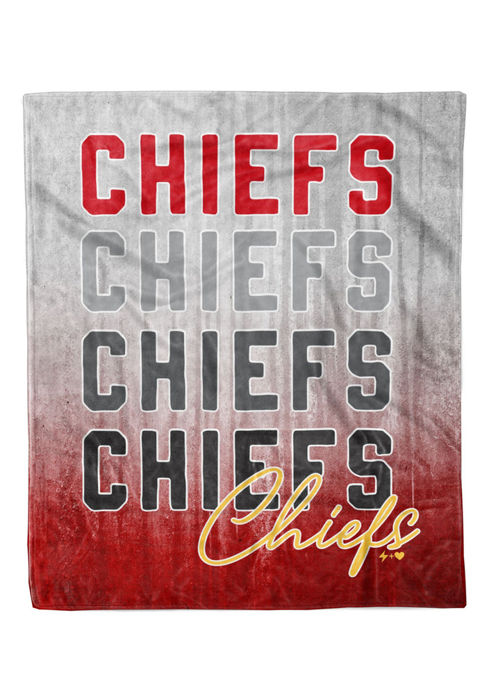 Ombre Chiefs Minky Blanket (KCBLANKET1011)