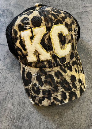
            
                Load image into Gallery viewer, KC Chenille Patch Distressed High Pony Hats
            
        
