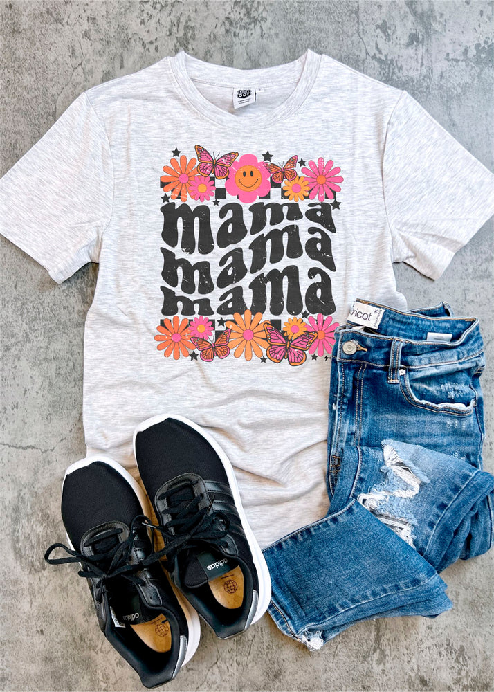 Groovy Flowers Mama Tee (MAMA1001-SUB-TEE)