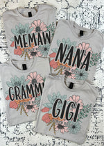 Custom Name Mama Floral Bouquet Tee Shirt (MAMA1011-DTG-TEE))