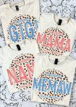 Custom Name Mama Spotted Leopard Tee Shirt (MAMA1014-DTG-TEE)