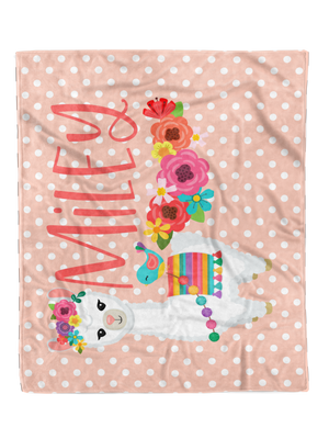 Llama Custom Minky Blanket (MINKY1017)