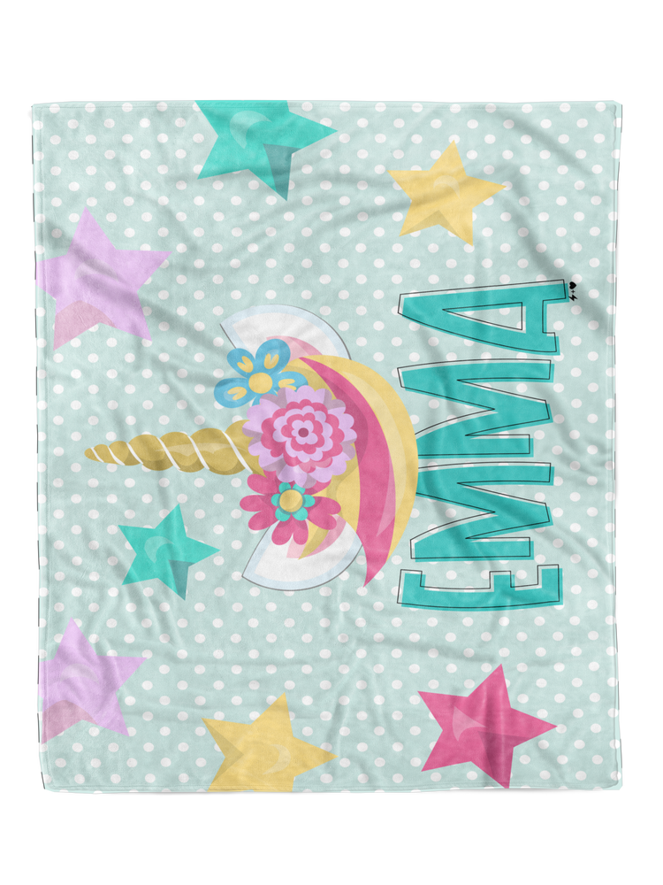 Unicorn Custom Minky Blanket (MINKY1018)