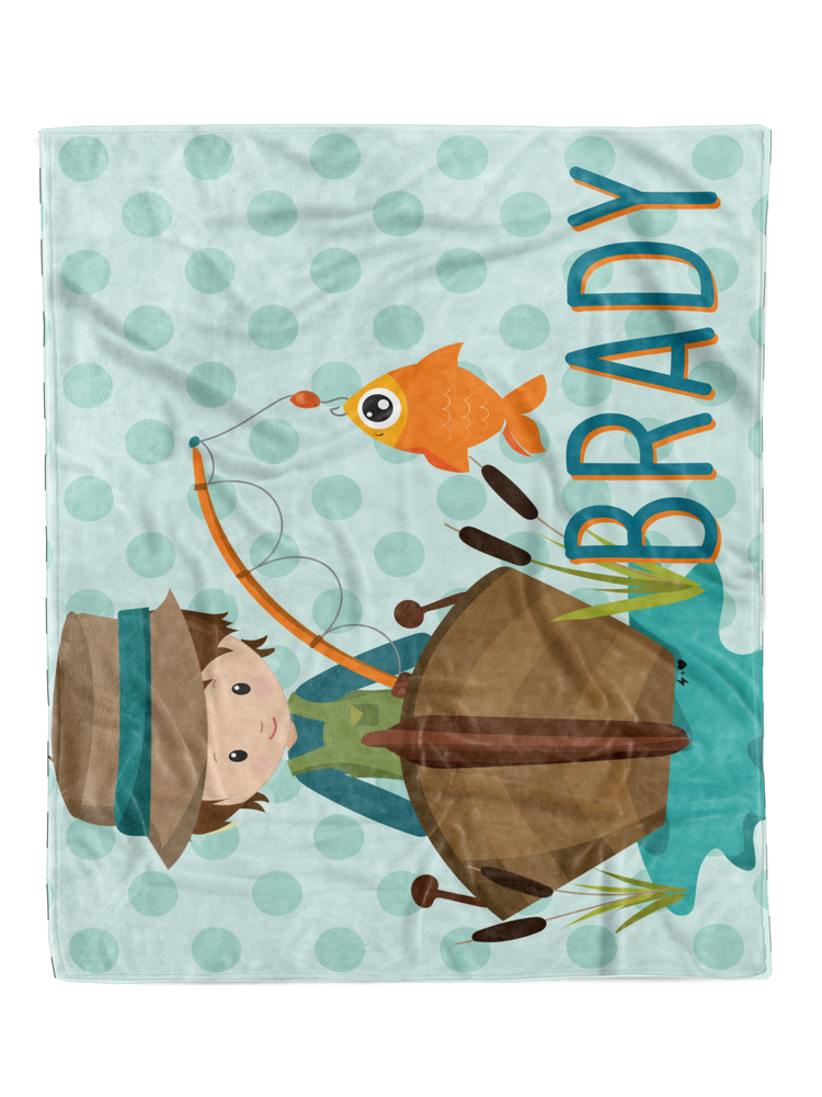 
            
                Load image into Gallery viewer, Fishing Custom Minky Blanket (MINKY1022)
            
        