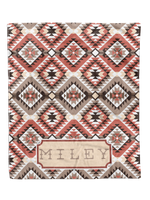Coral Aztec Custom Minky Blanket (MINKY1035)