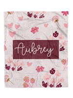 Pretty Florals Custom Minky Blanket (MINKY1048)