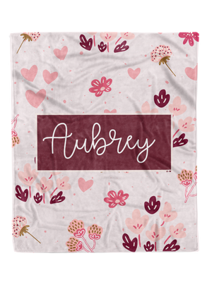 Pretty Florals Custom Minky Blanket (MINKY1048)