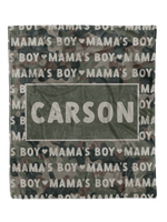 Camo Mama's Boy Custom Minky Blanket (MINKY1055)