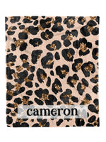 Glitter Leopard Custom Minky Blanket (MINKY1071)