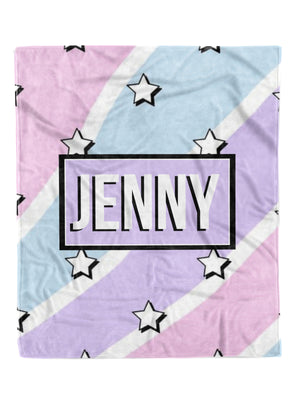 Retro Stars Custom Minky Blanket (MINKY1080)