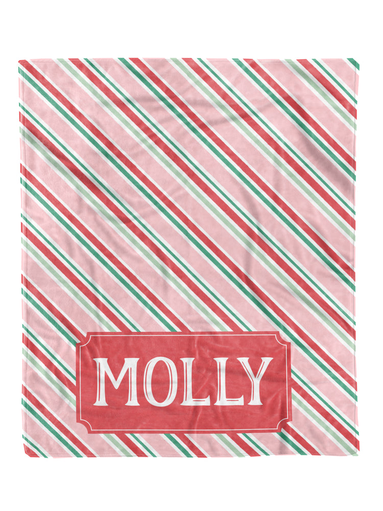 Candy Stripes Custom Minky Blanket (MINKY1119)