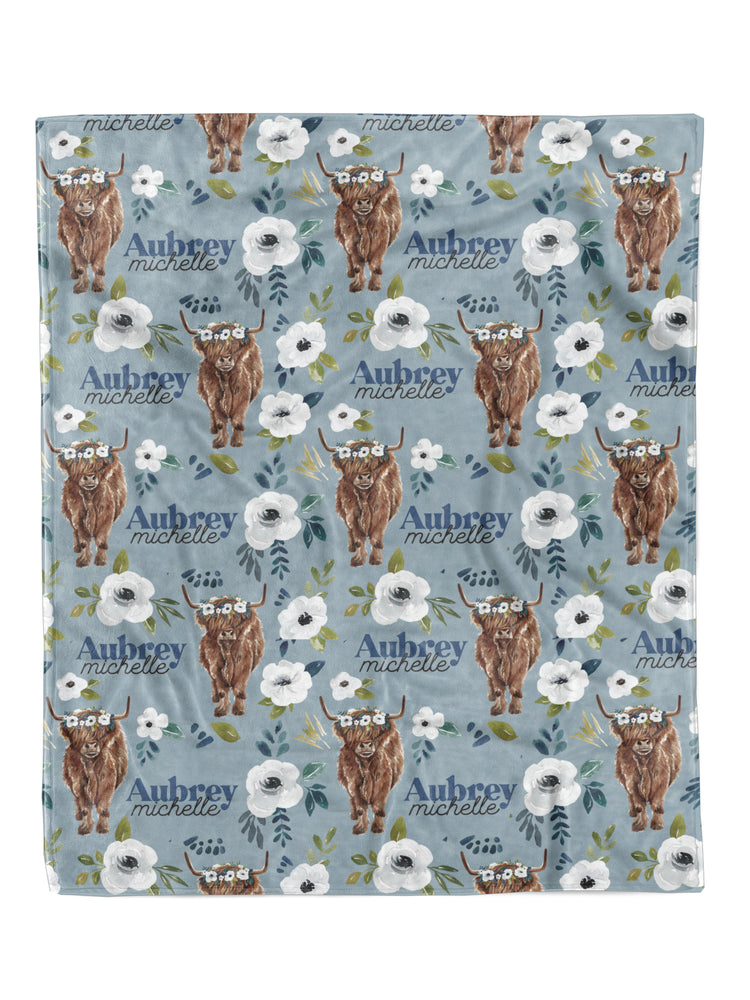 Floral Highlands Custom Minky Blanket (MINKY1126)