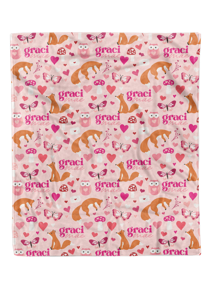 Foxy Forest Custom Minky Blanket (MINKY1127)