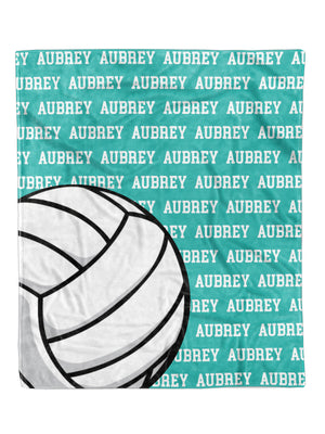 
            
                Load image into Gallery viewer, Volleyball Name Repeat Minky Blanket (MINKY1164)
            
        