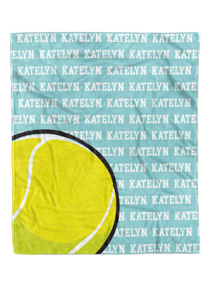 Tennis Name Repeat Minky Blanket (MINKY1176)