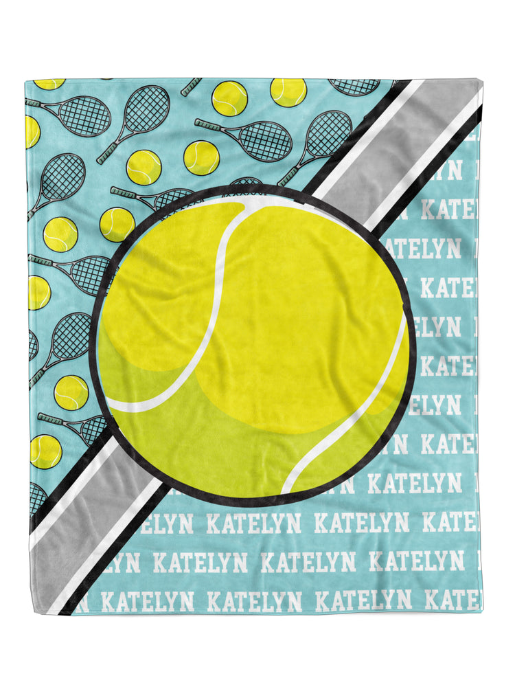 
            
                Load image into Gallery viewer, Tennis Action Minky Blanket (MINKY1178)
            
        