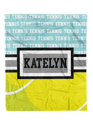 Tennis Zoomed Minky Blanket (MINKY1179)