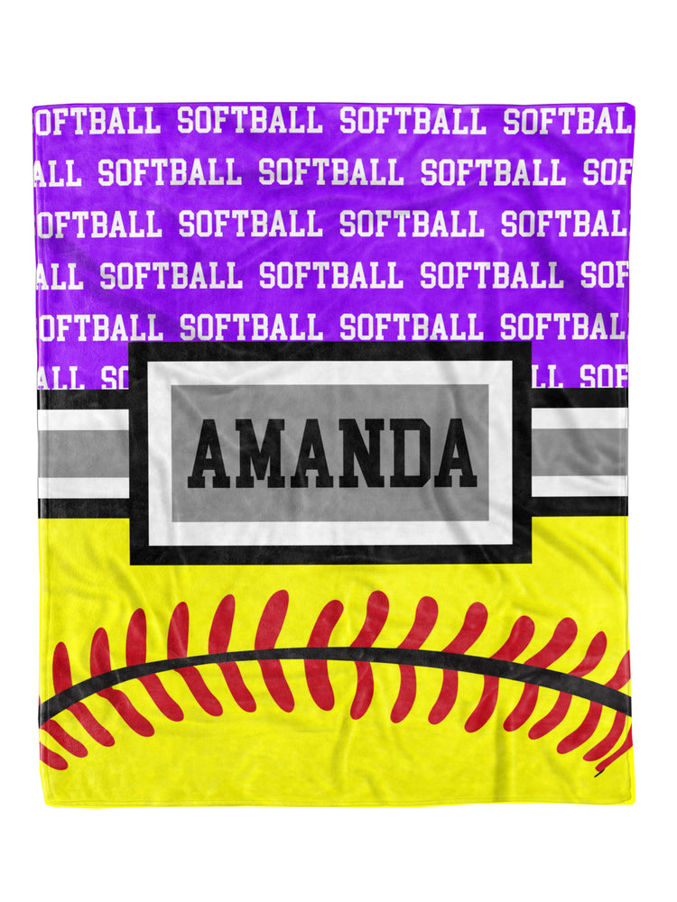 
            
                Load image into Gallery viewer, Softball Zoom Minky Blanket (MINKY1191)
            
        
