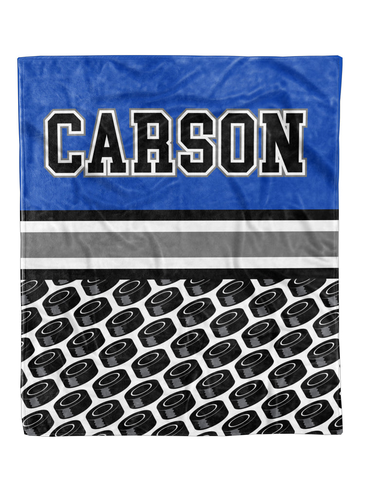 Hockey Split Minky Blanket (MINKY1197)