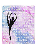 Dance Cotton Candy Name Repeat Minky Blanket (MINKY1208)