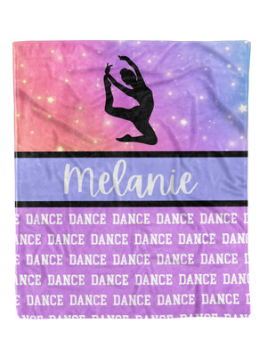 Dance Split Watercolor Minky Blanket (MINKY1210)