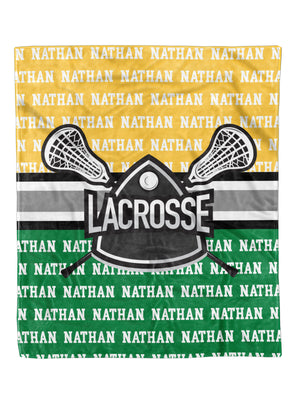 Lacrosse Name Repeat Minky Blanket (MINKY1225)