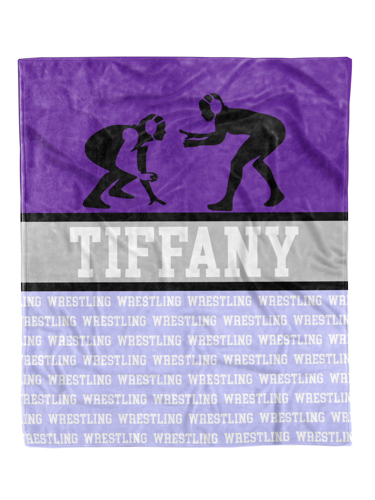 Girls Wrestling Minky Blanket (MINKY1227)