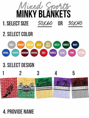 
            
                Load image into Gallery viewer, Racing Flag Name Repeat Minky Blanket (MINKY1230)
            
        