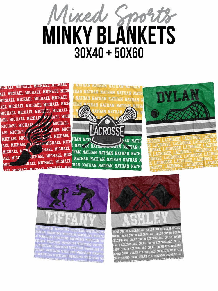 Lacrosse Split Minky Blanket (MINKY1226)