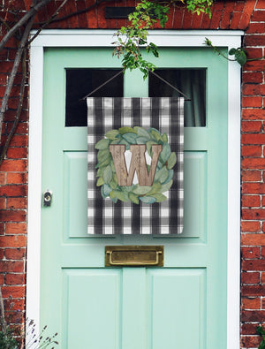 
            
                Load image into Gallery viewer, Farm House Plaid + Wooden Monogram Flag
            
        