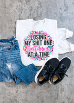 One Meltdown at a Time Snarky Sweatshirt (SNARKY1007-DTG-SS)