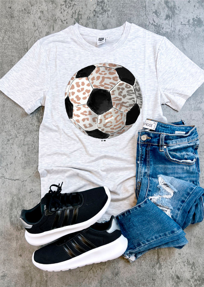 Leopard Soccer Ball Tee (SOCCER1008-SUB-TEE)