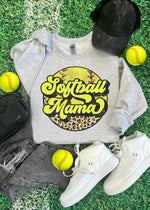 Softball Mama Leopard Sweatshirt (SOFTBALL1012-DTG-SS)