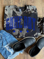 Blue Game Day Bleached Sweatshirt (SPIRIT1024-SS-BLUE)